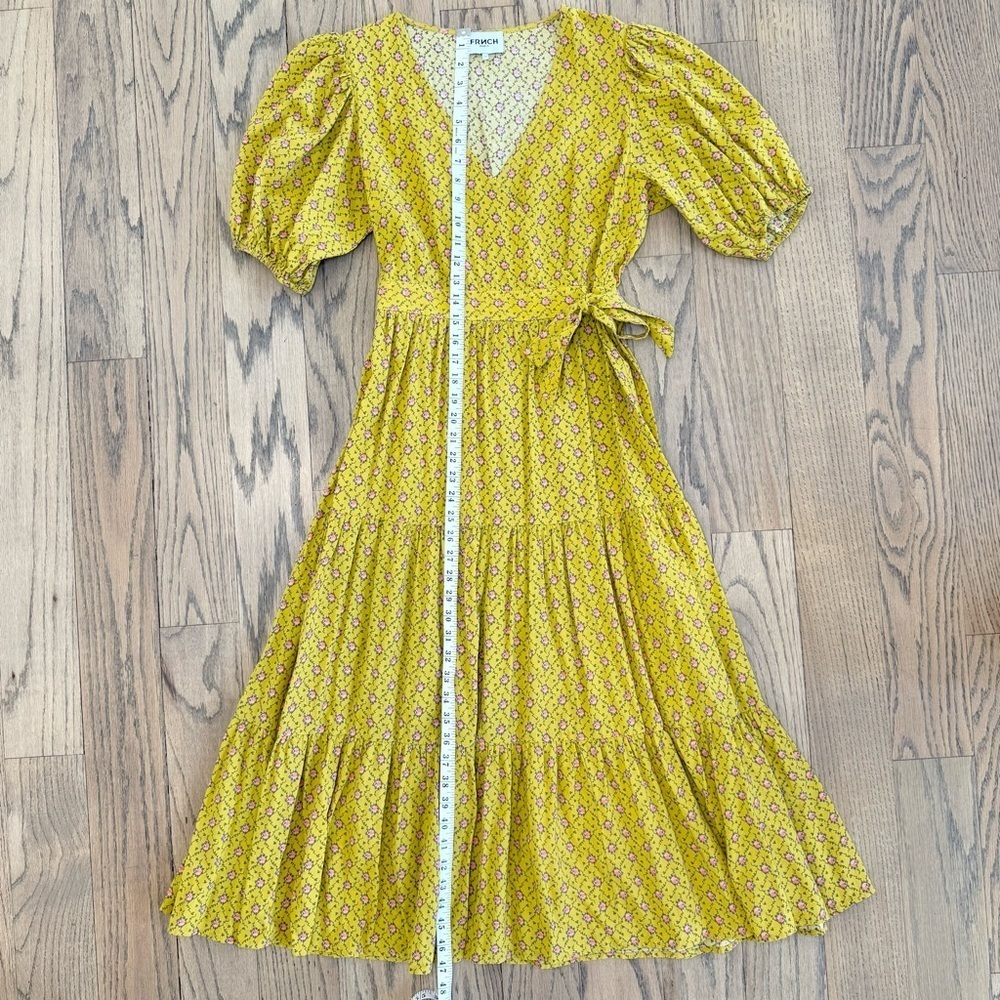 FRNCH Paris Women’s Gladys Floral Puff Sleeve Vintage Inspired Dress Size XS - Picture 11 of 14